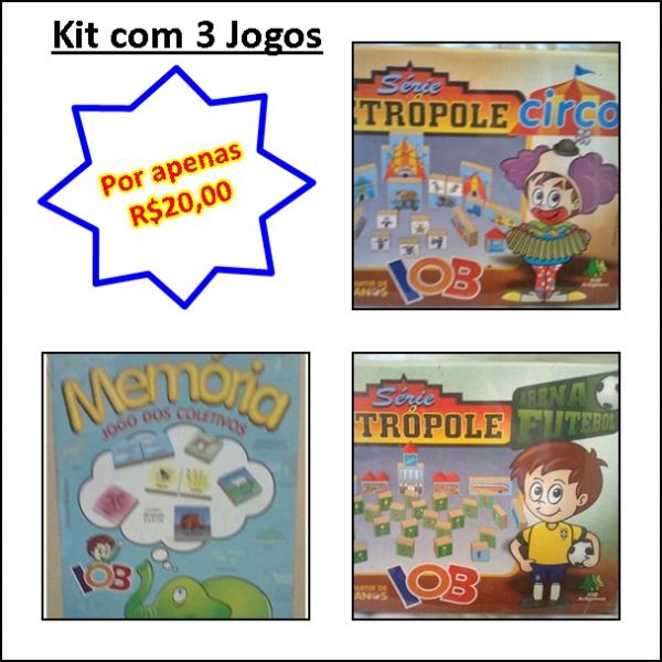 Kit com 3 Jogos (Coletivos, Futebol e Circo)